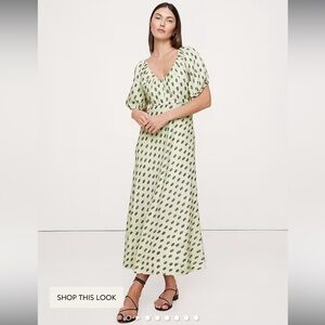 Viscose Linen Ruched Maxi Dress